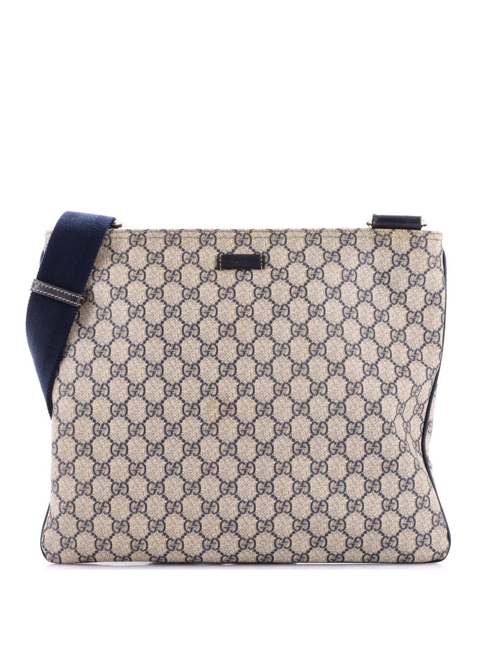 Gucci Zip Top Messenger Bag Gg Coated #342485G74B